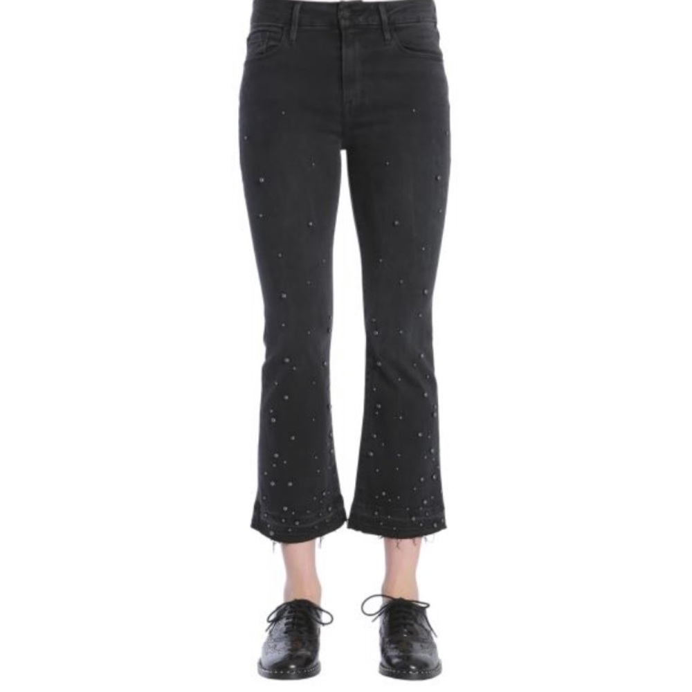 FRAME - Le Crop Mini Boot Jeans with Pearl detail